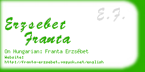 erzsebet franta business card